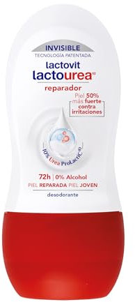 Lactovit - Desodorante Extra Eficaz Reparador Lactourea, 0% Alcohol, Anti-irritaciones Y 72H De Eficacia y Protección Inteligente, Desodorante Roll On con Protein Calcium - 50 Mililitros
