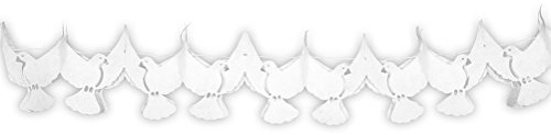Folat Papiergirlande, Tauben-Motiv, 2 m