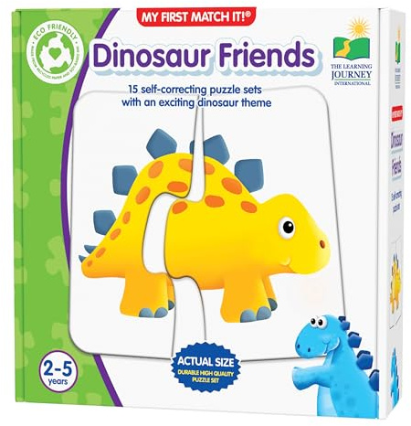 The Learning Journey: My First Match It - Dinosaurs - 2 Year Old Toys, Puzzles for Toddlers, Toddler Puzzle, Educational Toys for 2 Year Old - 15 Self-Correcting Matching Puzzles - Award Winning Toys
