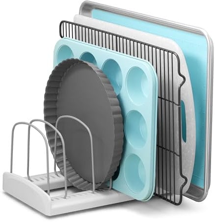 YouCopia Bakeware Rack StoreMore verstellbar, Kunststoff, Weiß, Standard