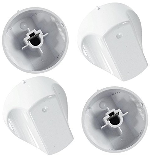 Spares2go Lot de 4 boutons de commande blancs pour four et cuisinière Hotpoint