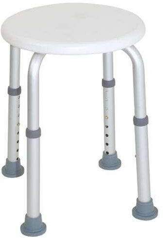 CareLine Duschhocker, rund, weiß, beige, oder grau, Kunststoff