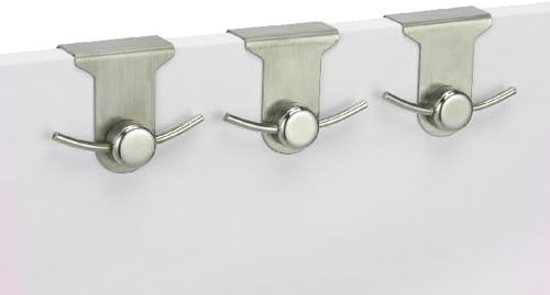 HI Haushalt International Edelstahl Doppelhaken 3er-Set Türgarderobe Türhaken Handtuchhaken Garderobe