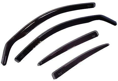 Towequipe HEKO-13403 Front- und Rück-Windabweiser für Dodge Caliber ab 2006 (5-Türer/Kombi), 4 Stück