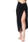 Premium Sarong Pareo Wickelrock Strandtuch Lunghi Dhoti Schlicht Blickdicht Einfarbig Uni Tolle Stickerei Schwarz PEB