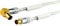 Schwaiger - Cavo antenna angolato con nucleo in ferrite (110 dB, 1,5 m) trasparente
