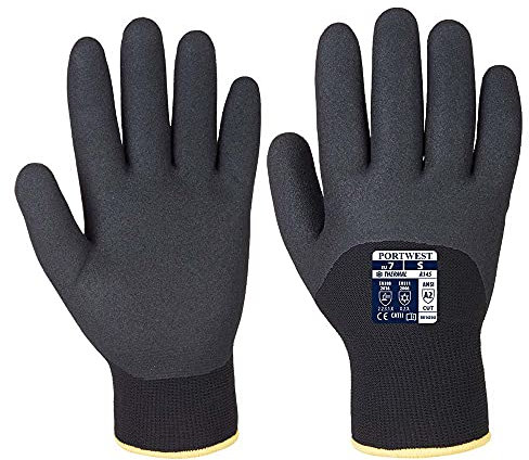 Portwest A146 Twin Lined Flexible Arctic Winter Glove Black, X-Large