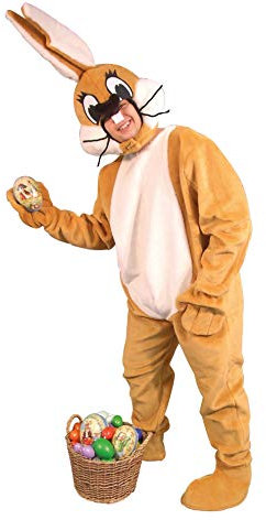 Festartikel Müller Hasenkostüm - Tierkostüm Hase Kostüm Verkleidung Laufkostüm Junggesellenabschied Osterhase Bunny braun für Erwachsene