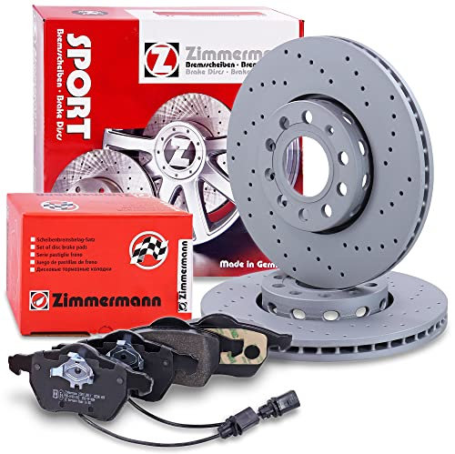 ZIMMERMANN Bremsenset Vorderachse inkl. Bremsscheiben Belüftet Ø 288 mm + Bremsbeläge vorne Kompatibel mit AUDI A4 B5, A4 B6, A4 B7, A6 C5 (4B2), A6 C5 Avant (4B5), SEAT EXEO, SKODA SUPERB I (3U4)