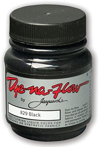 Jacquard Dye Na Flow 829 Black Liquid Arcylic Paint for Fabric 2.25 fl oz 66.54ml