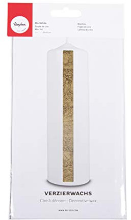 Rayher Foglio di Cera, Oro Antico, 20X10Cm, Bus.Blis. 1Pz, 3103846