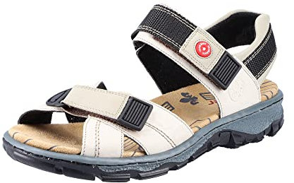 Rieker 68851, Sandales femme - Beige (Crema/Champignon 60), 39 EU