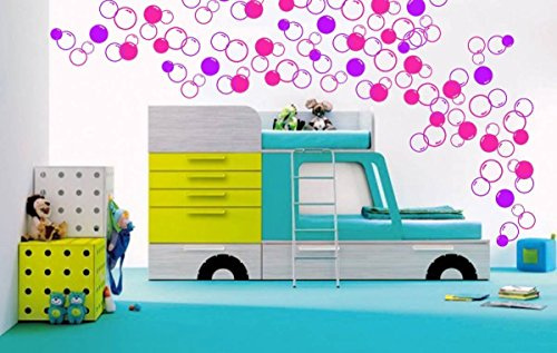 88 Waterproof Floating Bubble Loose Stickers Choose from 20 Colours Bathroom Tile Window Wall Art - Frosted Effect