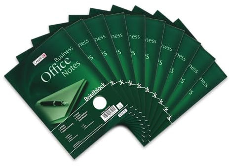 Landré Briefblock A5 blanko, 50 Blatt, 70 g/m² Papier, 10 Stück