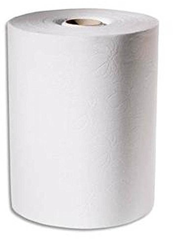 Lot de 6 Rouleaux d'essuie-mains pour distributeur électronique 2 plis 143m, largeur 24,7 cm blanc