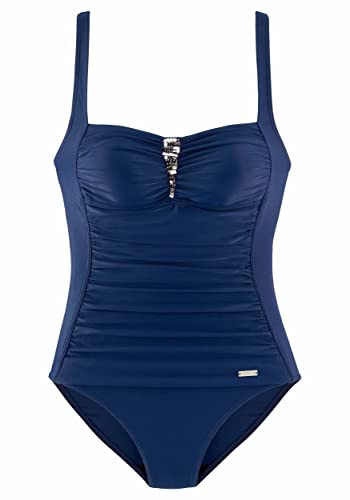 Lascana Damen Badeanzug mit Pailletten, feminin