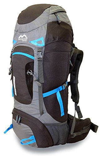 MONTIS ARACAR 55 Unisex Trekking-Rucksack, Wander-Rucksack & Reise-Rucksack in einem, ermöglicht dank Regenschutz auch Bike- & Campingtouren, moderner Look, Wirbelsäulenentlastung & Belüftungssystem