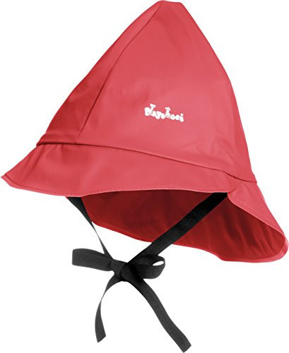 Playshoes Unisex Kinder Regen-mütze Gefüttert Wind- Und Wasserdichter Regenhut Regenbekleidung, Rot Baumwollfutter, 49 EU