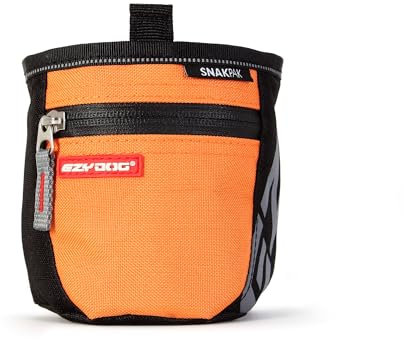 EzyDog Snak Pak Treat Bag - Leckerlitasche 650ml für Hundetraining mit Magnetverschluss - Farbe: orange