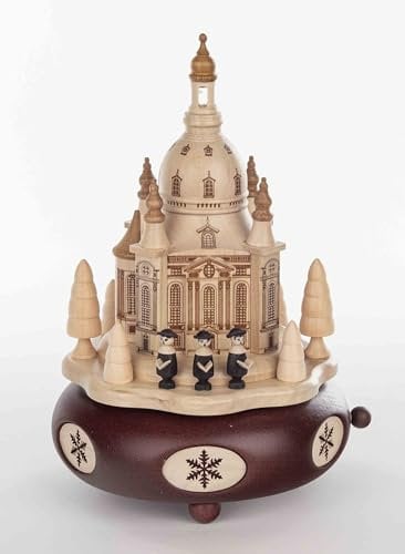 Rudolphs Schatzkiste Spieldose Dresdener Frauenkirche HxLxB 21x 13x 13 cm NEU Spieluhr Spielwerk Figur Seiffen Erzgebirge Holz Dekoration Weihnachten