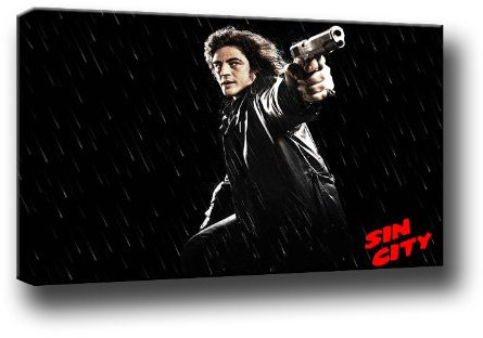 Bild auf Leinwand - SIN CITY - MOVIE- 100 x 70 - Fertig gerahmte Kunstdruck Bilder als Wandbild