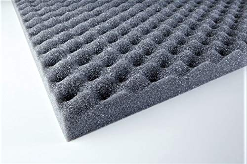Noppenschaum 0,5 m2 günstig sehr hochwertig - Absorber - PUR - Anthrazit 100 x 50 x 2 cm 0,5m2