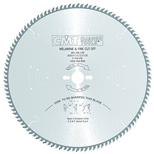 CMT ORANGE TOOLS 283.108.14M - LAMA PER TAGLI PRECISIONE HW 350x3.5/2.5x30 40HiATB 5°POS