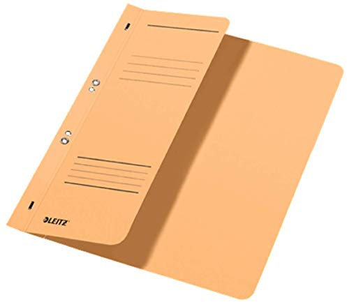 Leitz 3740-00-11 Ösenhefter, 1/2 Vorderdeckel, A4, kaufmännische Heftung, Manilakarton, chamois