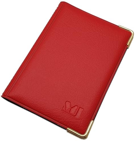 Porte de Cartes de crédit 12 Compartiments MJ-Design-Germany Made in UE en différentes Couleurs et Designs (Désign 1 / Rouge)