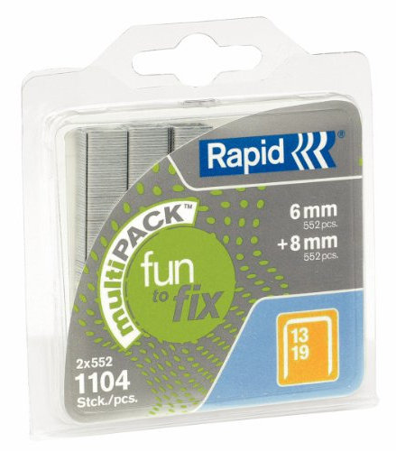 Rapid 40108723 Heftklammern 13/4-6-8mm, Blisterverpackung, 1100 Stück