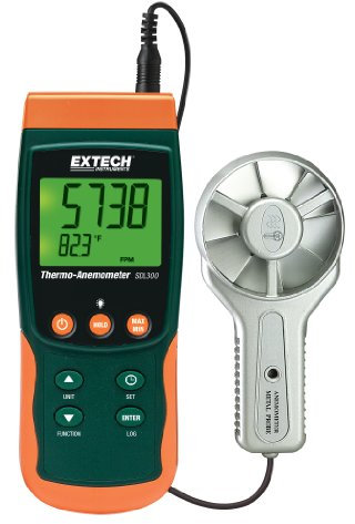 Extech SDL300 Metal Vane Thermo Anemometer Data Logger