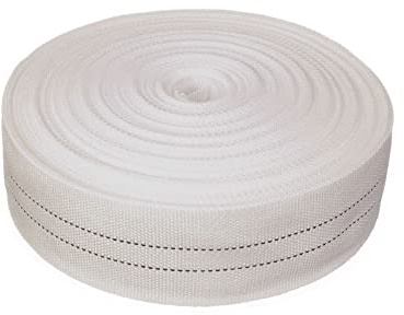 50 Meter Polster Gurte Polyester Unelastisch Weiss / 2 Streifen