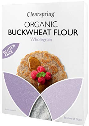 Clearspring Organic Gluten Free Buckwheat Flour, 380g (Pack of 4)