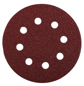 kwb Schleifscheibe Ø 125 mm aus Edelkorund mit Körnung 240, werkzeugloser Wechsel, hochwertige Kunstharz-Verleimung und verstärkter Papierträger für den feinen Schliff von Holz und Metall