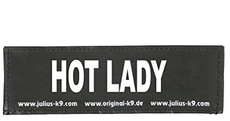 JULIUS K-9 Klettaufschrift, HOT Lady, klein, Schwarz