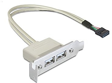 DELOCK Slotblech - USB 2.0 2xport Low Profile