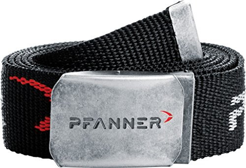 Pfanner Gürtel 3cm breit, 120cm lang (schwarz/rot)