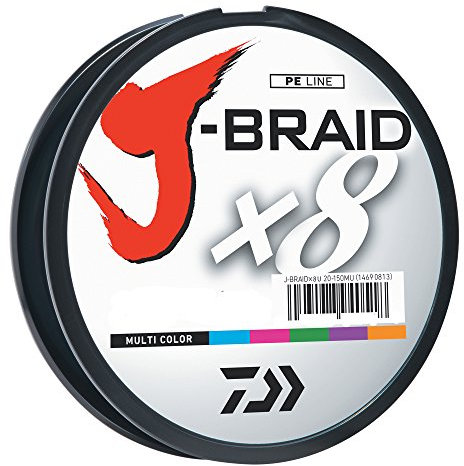 Daiwa J-BRAIDX8, 457 m Ersatzspule, Mehrfarbig, Monofilament-Durchmesser = 9 kg