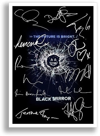 Memorabilia Black Mirror Cast Signed Autograph Signature A4 Poster Photo Print Photograph Artwork Wall Art Picture TV Show Series Gift Charlie Brooker (A4 Poster Only)