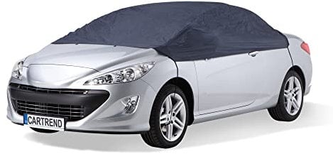 cartrend 70341 Halbgarage New Generation , wetterfeste Auto Abdeckplane, Autoabdeckung, Autoplane, blau, Größe XL, schützt vor Frost, Schnee und Sonne