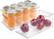mDesign Caja organizadora transparente - Guardatodo para heladera, estantes o armarios - Contenedor plastico resistente - Con práctica asa para llevar - Set de 2 unidades
