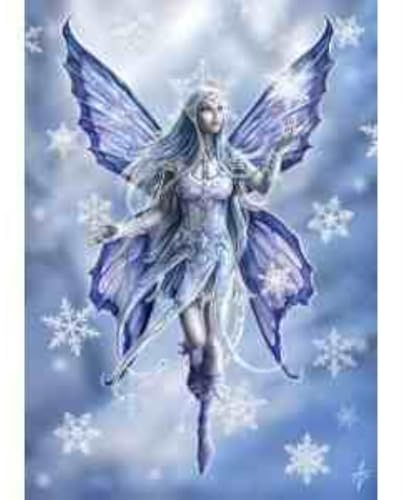 anne stokes snowflake fairy greeting card