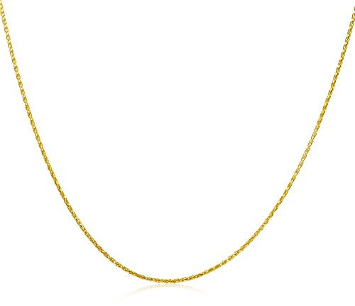 MIORE Kette Gelbgold 9 Karat / 375 Gold Kette Weizekette 45 cm