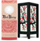 RED BERRY THAILAND LANNA LAMP Lampe japonaise Sakura/fleur de cerisier – Lampe de table en bois faite à la main avec abat-jour en papier de mûrier – Décoration d'intérieur vintage, 12,7 x 12,7 x 27,9