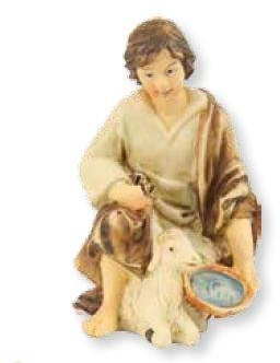 Unbekannt Krippenfiguren Hirte kniend geeignet für 8cm Figuren