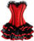 Kelvry Women's Sexy Gothic Lace up Boned Vintage Corset and Bustiers Dress with Skirt Plus Size