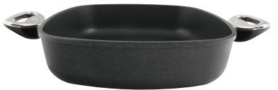 BAF Gigant Newline Viereckservierpfanne, Aluguss, Schwarz, 28 cm