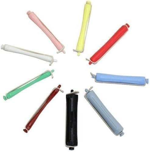 Hair Tools Perm Rods For Curling & Waves. Hairdressing Hair Roller With Rubber Bands. Perm Kit Styling Rods For Long & Short Hair (Black - Diameter: 16mm)