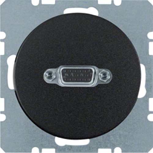 Toma VGA, R.1/R.3, negro, brillo
