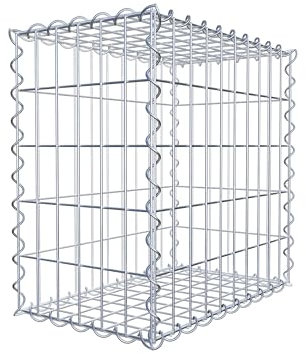 Gabiona - Gabione 50 x 50 x 30 cm - Gabionenkorb für Steine ab 45 mm Körnung - Maschenweite 5 x 10 cm - Korrosionsbeständig